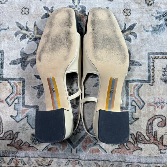 Sam Edelman Tarra Sling Back Cap Toe Pump Tan and Black Kitten Heel Holiday W 8 - Picture 10 of 15